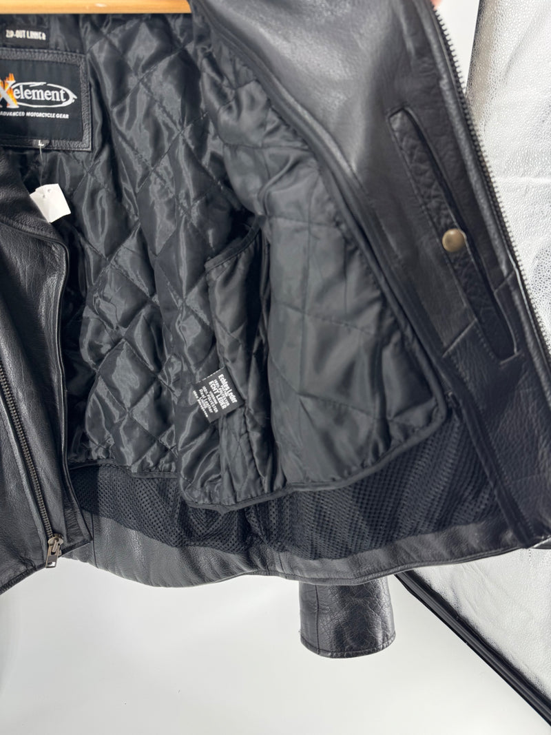 Xelement Advanced Motorcycle Gear Leather Jacket Size LG
