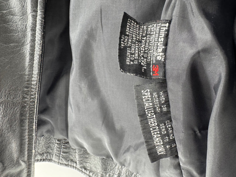 Vintage Wilsons Leather Crop Motorcycle Jacket Thinsulate Size Medium