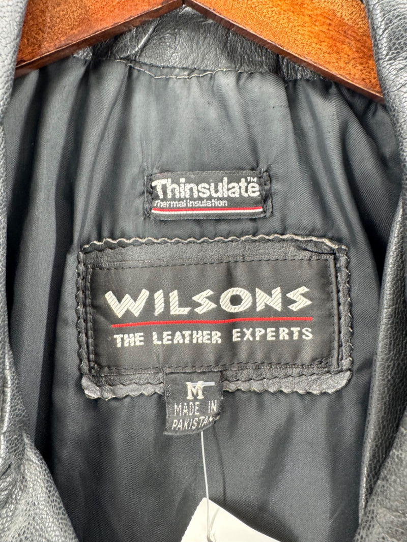 Vintage Wilsons Leather Motorcycle Jacket Size Medium