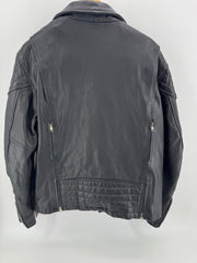 UNIK Select Black Leather Motorcycle Jacket Size 3XL