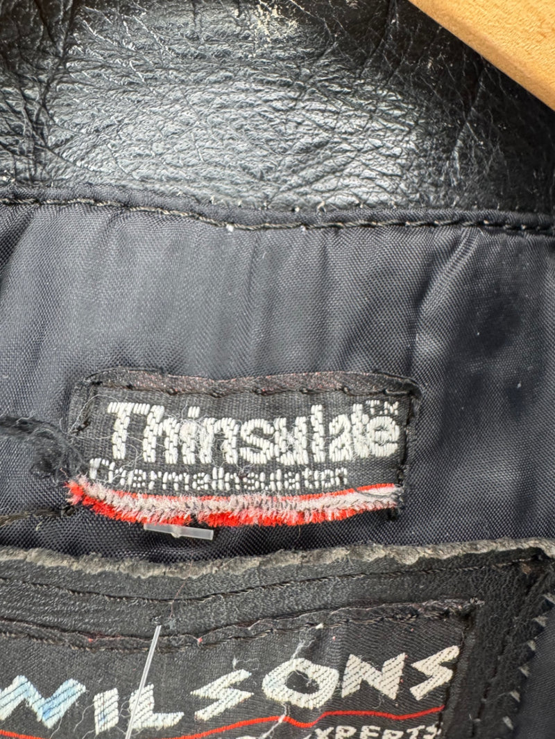 Vintage Wilsons Leather Crop Motorcycle Jacket Thinsulate Size Medium