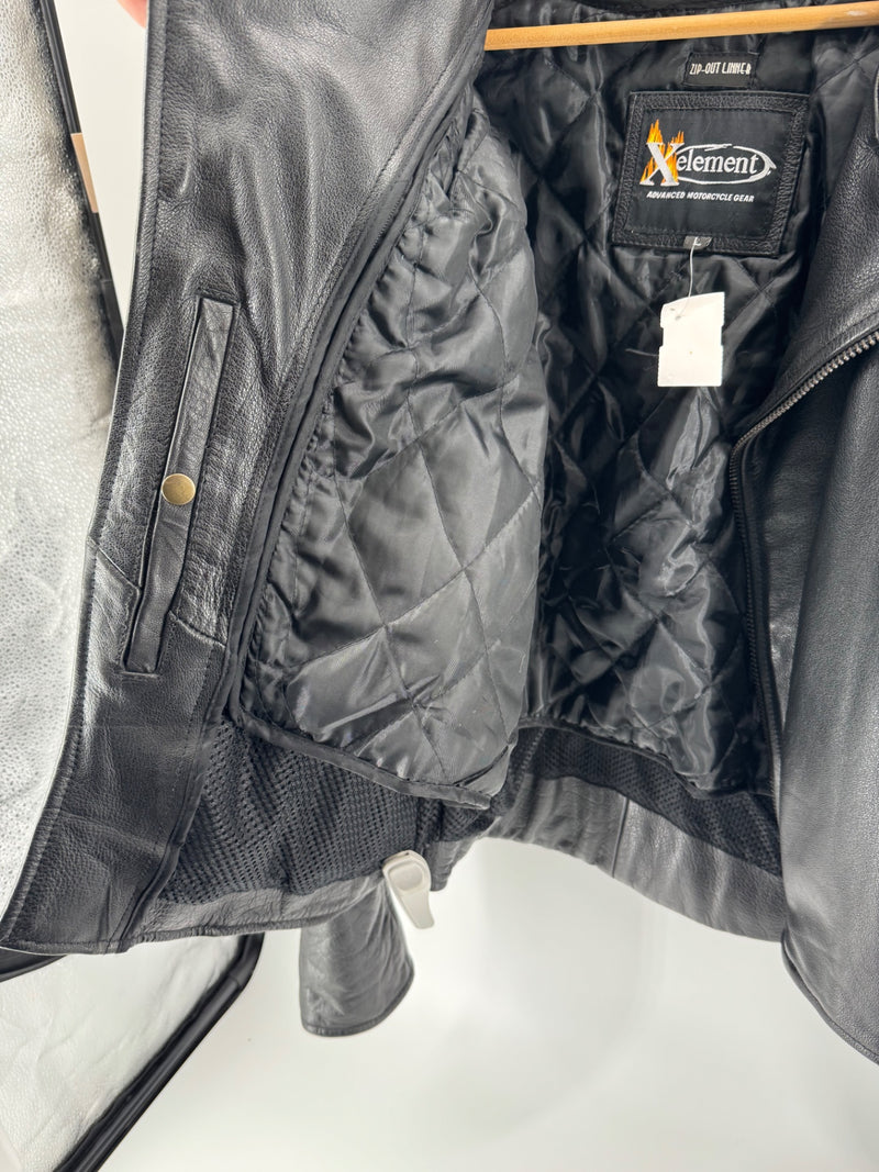 Xelement Advanced Motorcycle Gear Leather Jacket Size LG