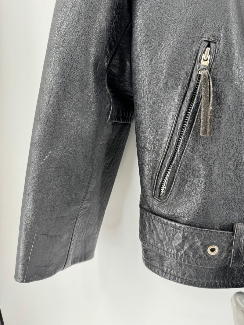 Vintage Wilsons Leather Crop Motorcycle Jacket Thinsulate Size Medium