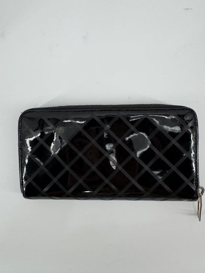 Chanel Patent Zip Around Wallet