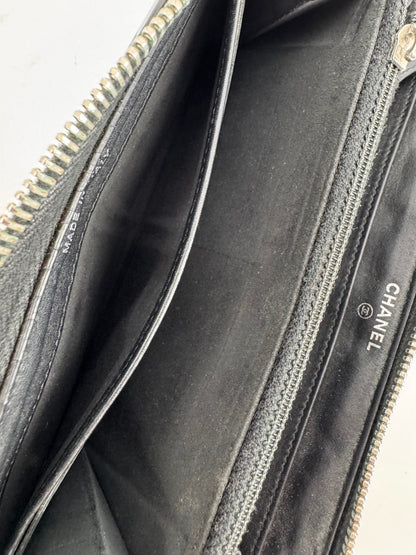 Chanel Patent Zip Around Wallet