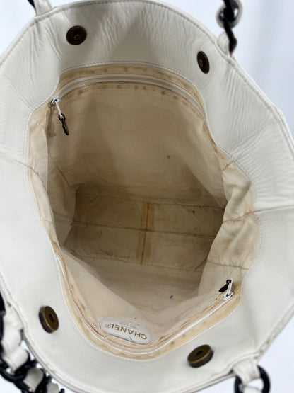 Chanel Cambon Ligne Tote - White