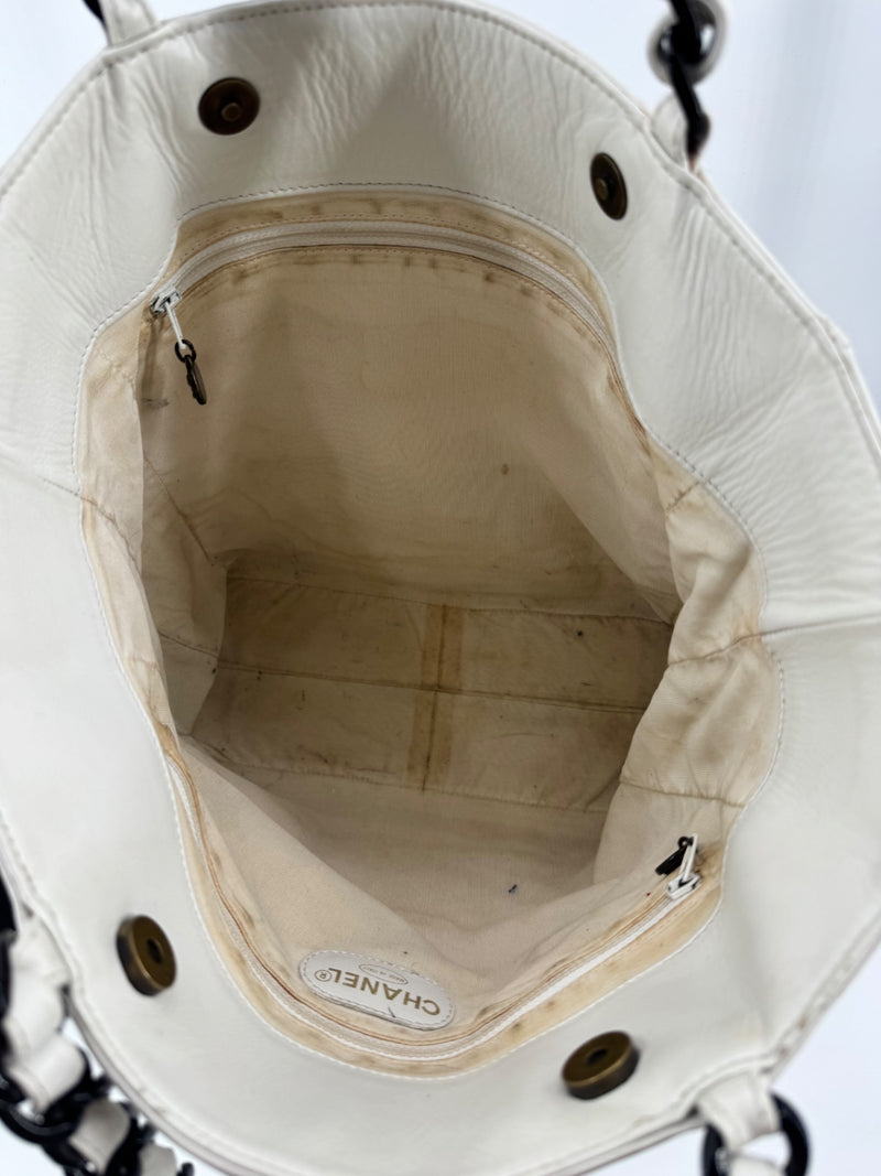 Chanel Cambon Ligne Tote - White