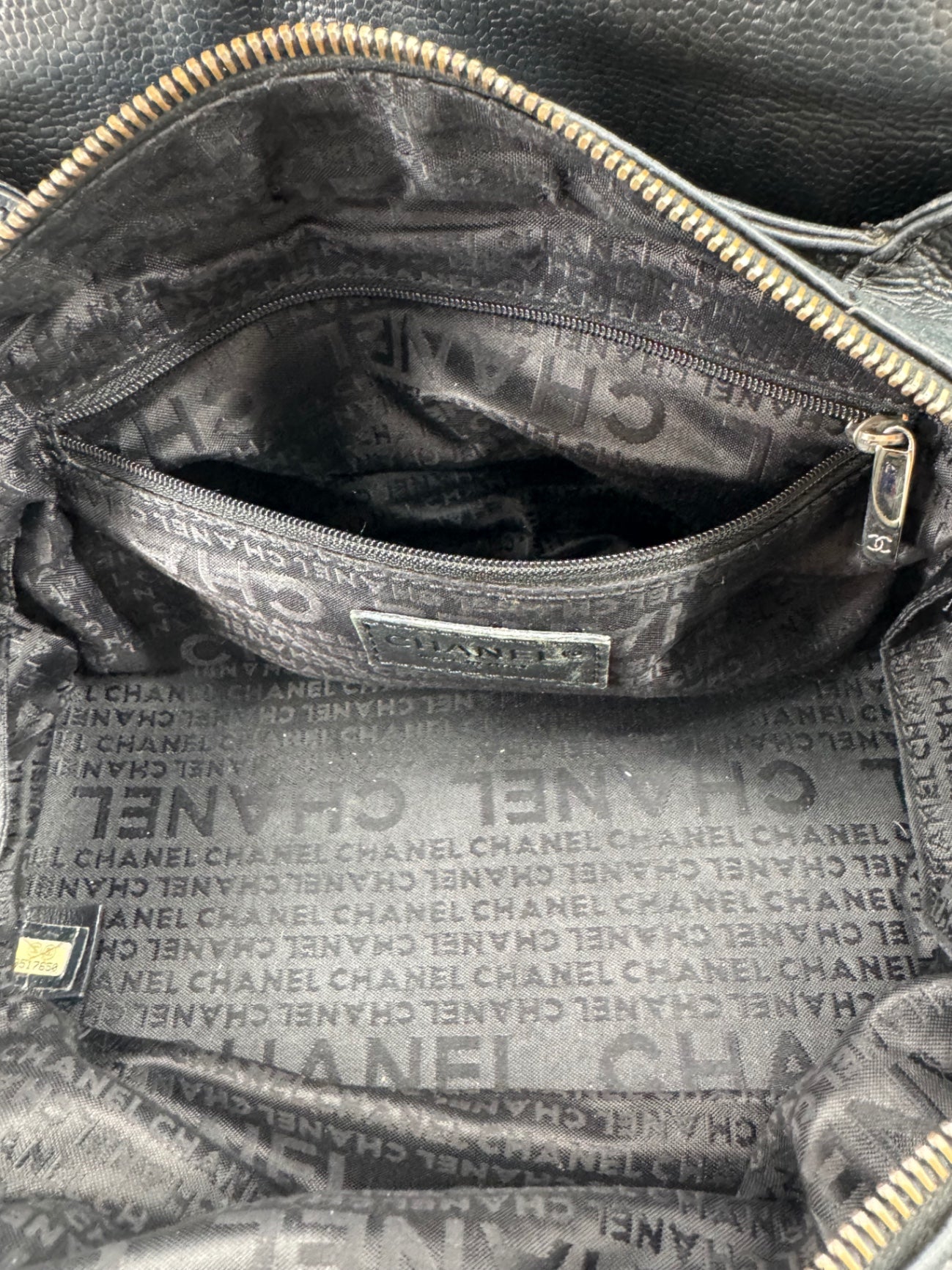 Chanel Pebbled Leather Shoulder Bag
