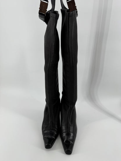 Chanel Knee High Leather Boots