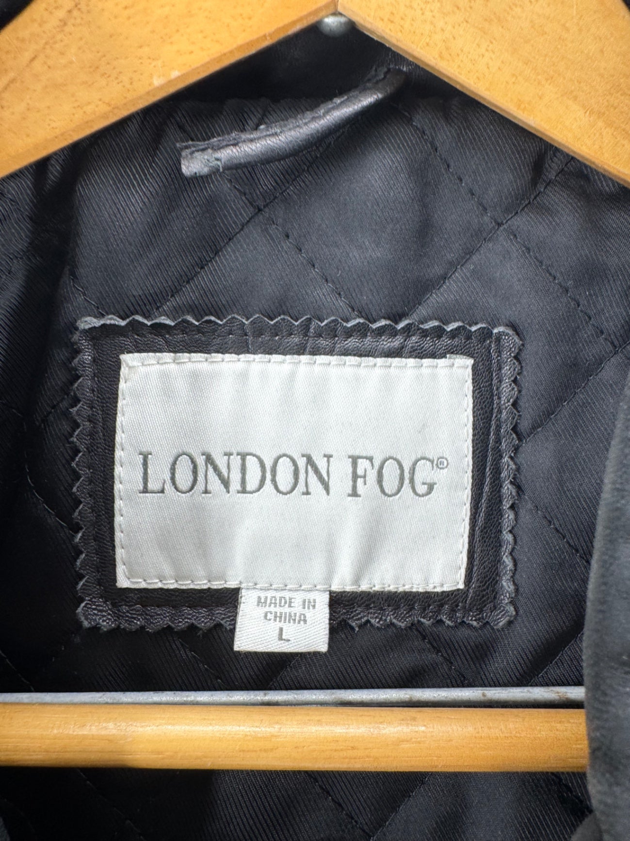 London Fog Black Leather Jacket