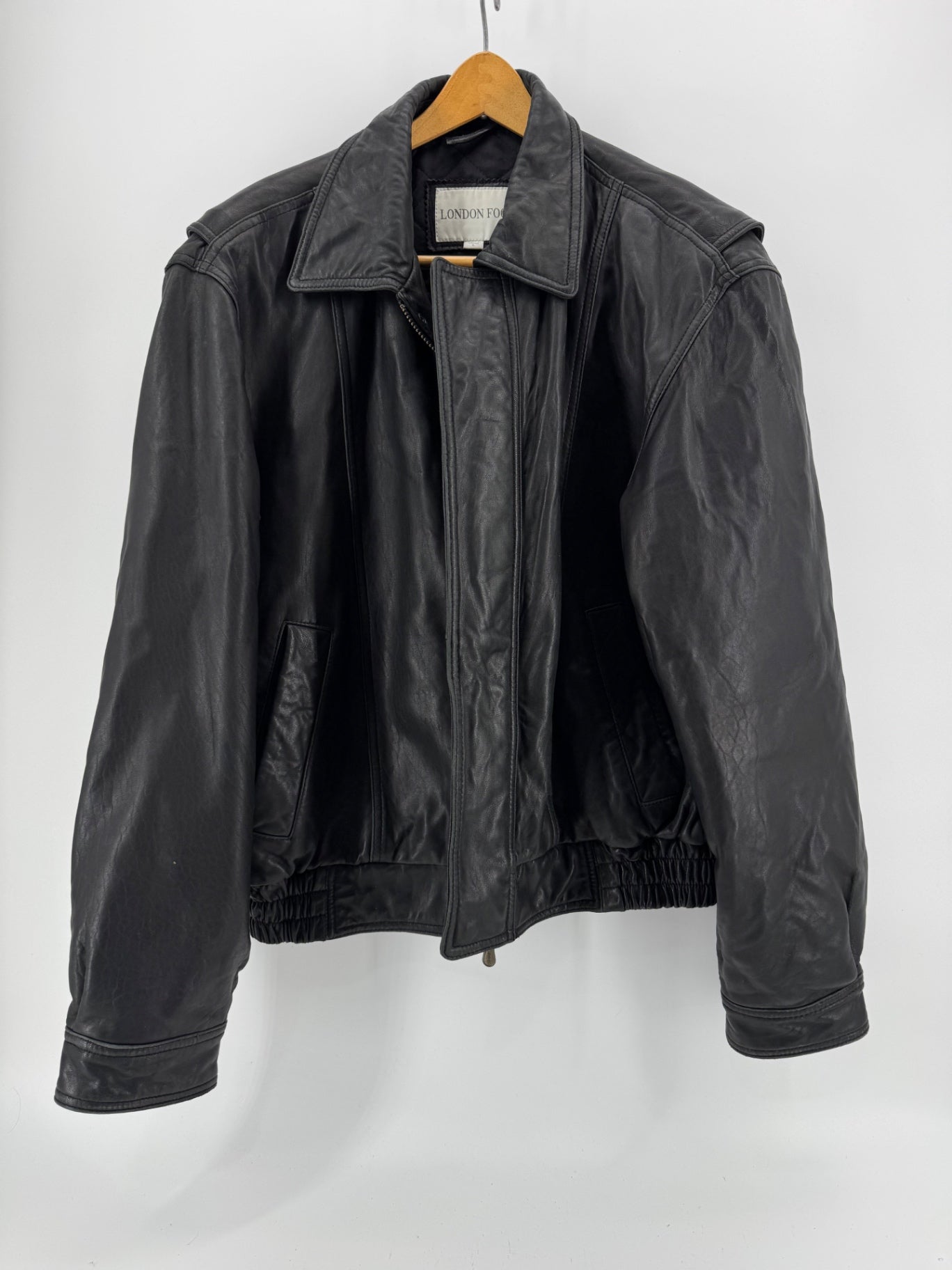 London Fog Black Leather Jacket