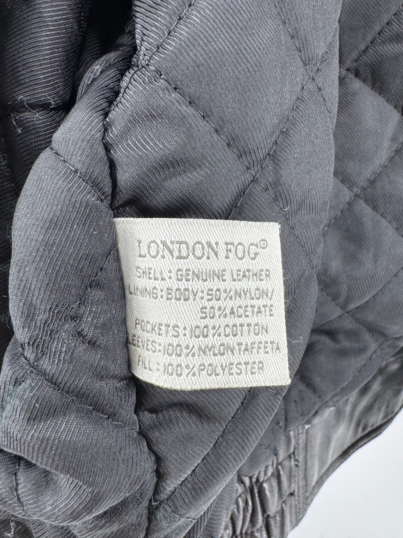 London Fog Black Leather Jacket