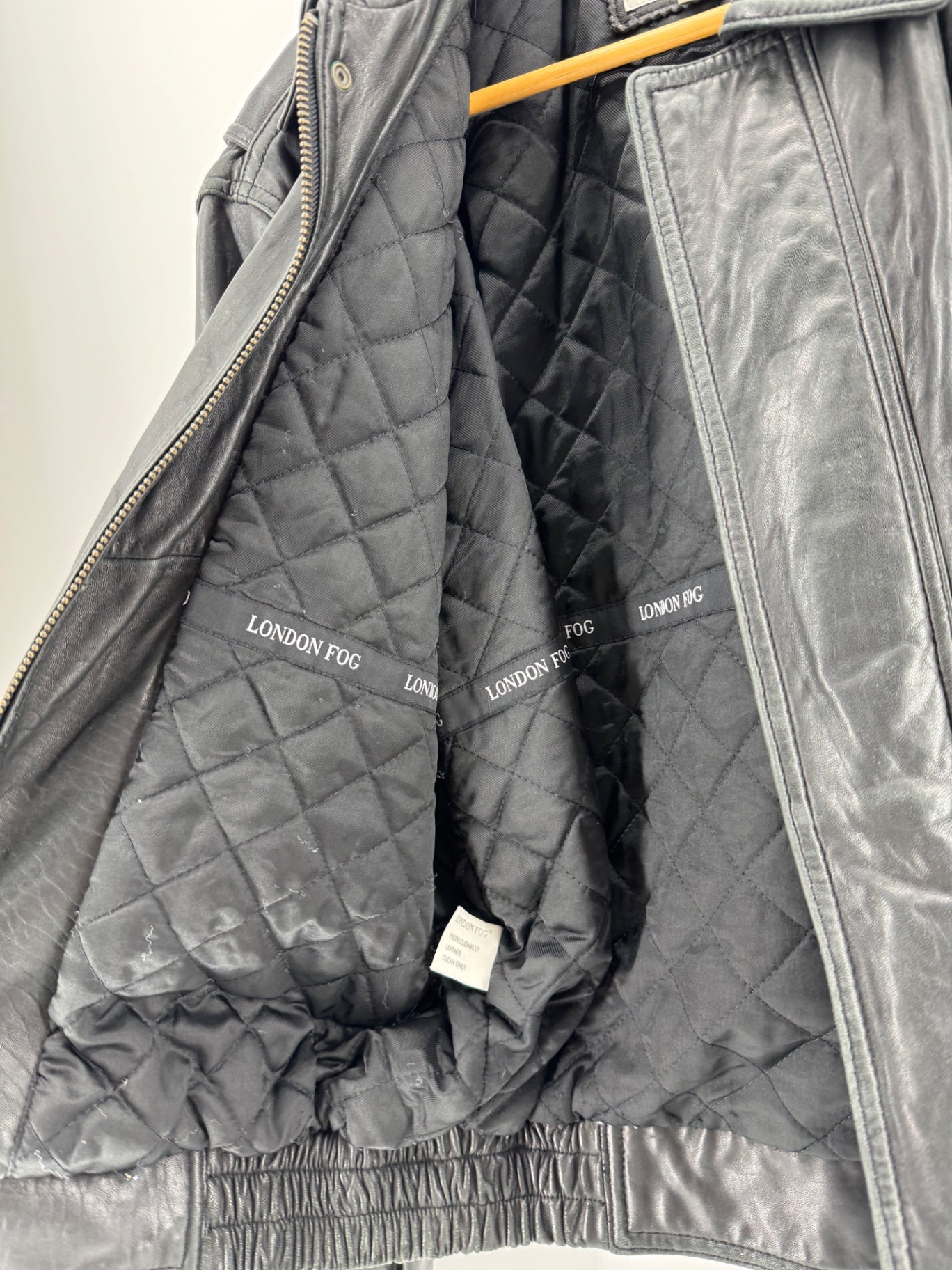 London Fog Black Leather Jacket