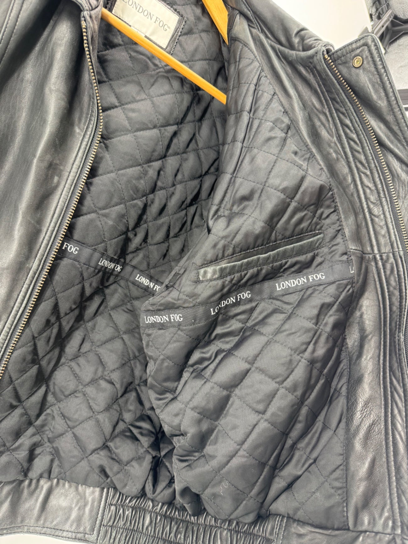 London Fog Black Leather Jacket