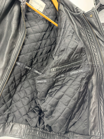 London Fog Black Leather Jacket
