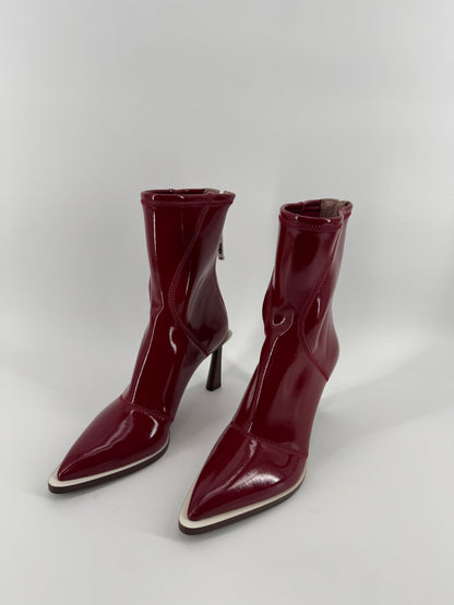 Fendi Red Patent Sock Boots