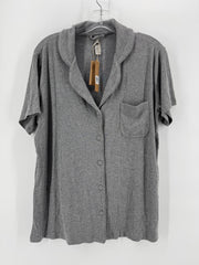 SKIMS Gray Button Up Pajama Shirt