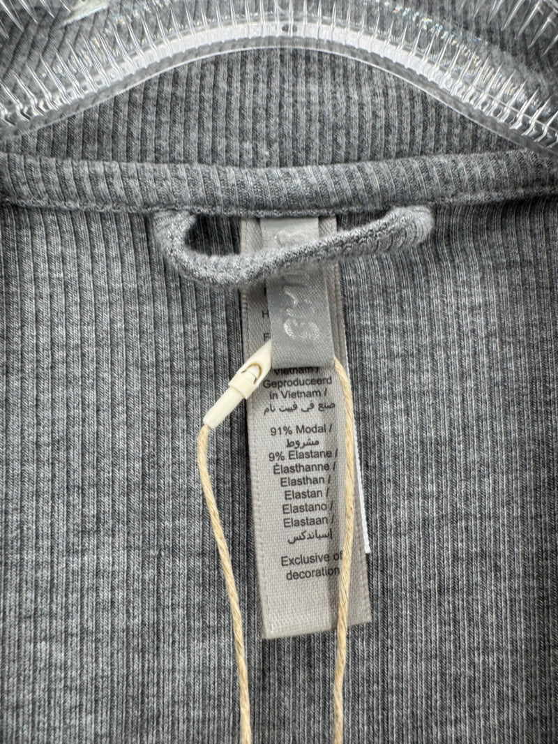 SKIMS Gray Button Up Pajama Shirt