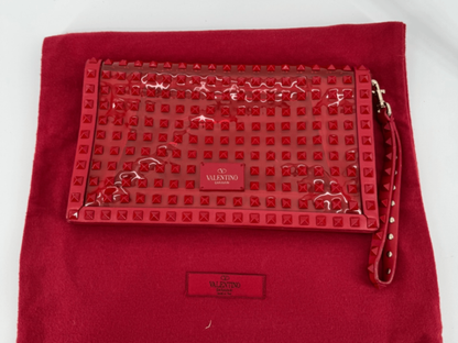 Valentino Garavani Rockstud Patent Wristlet