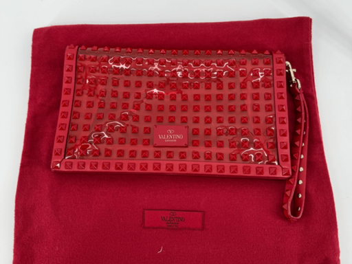 Valentino Garavani Rockstud Patent PVC Wristlet