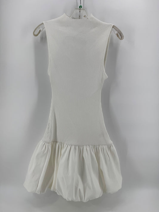 Zara White Puff Skirt Dress