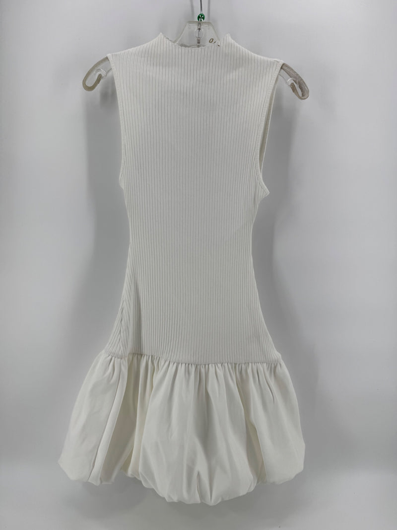 Zara White Puff Skirt Dress