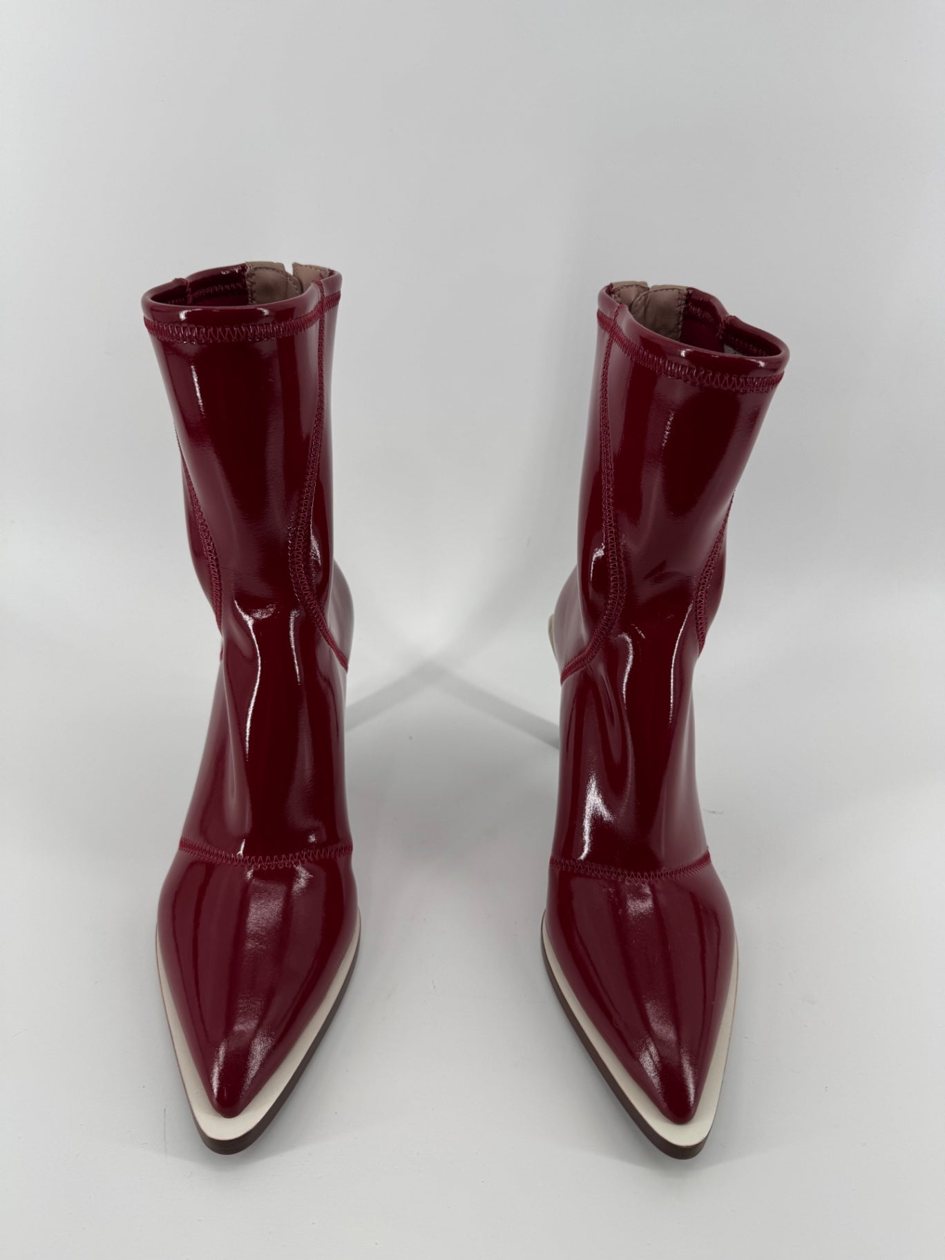 Fendi Red Patent Sock Boots