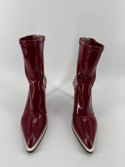 Fendi Red Patent Sock Boots