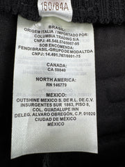 Fendi Black Embossed FF (Zucca) Leather Skirt Tea Length Pencil - Black