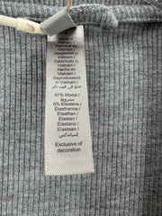 SKIMS Gray Button Up Pajama Shirt