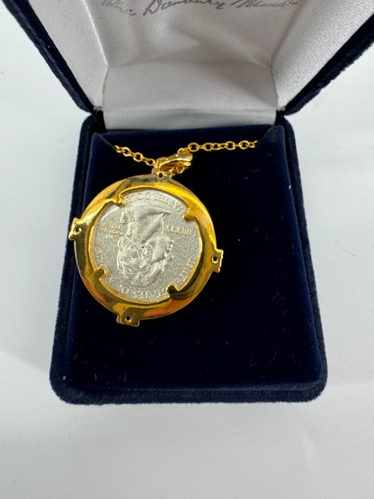 The Danbury Mint Texas Coin Necklace