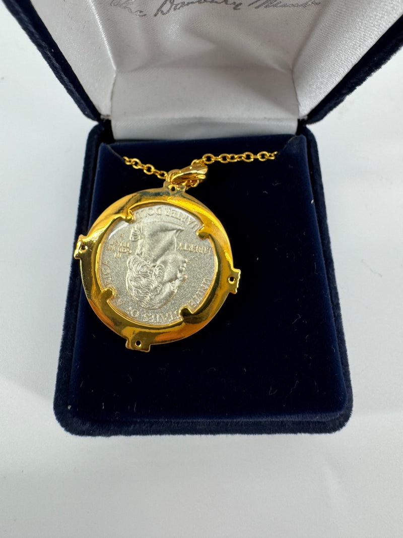 The Danbury Mint Texas Coin Necklace