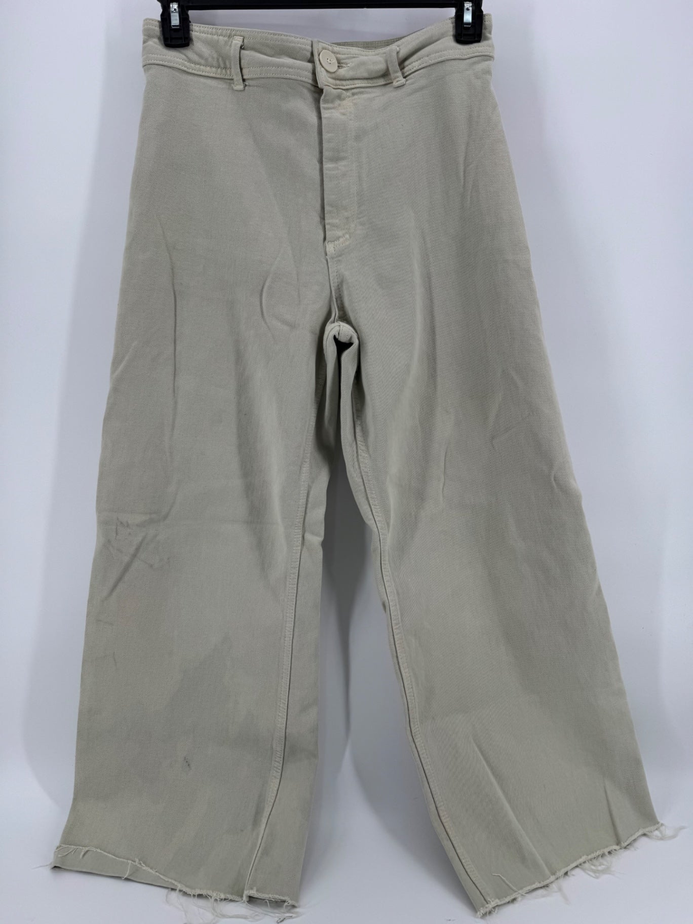 Zara Beige Wide Leg Denim Pants