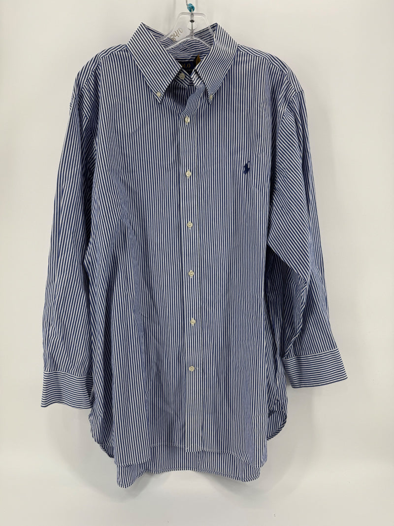 Polo Ralph Lauren Blue Striped Button Up