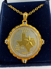 The Danbury Mint Texas Coin Necklace
