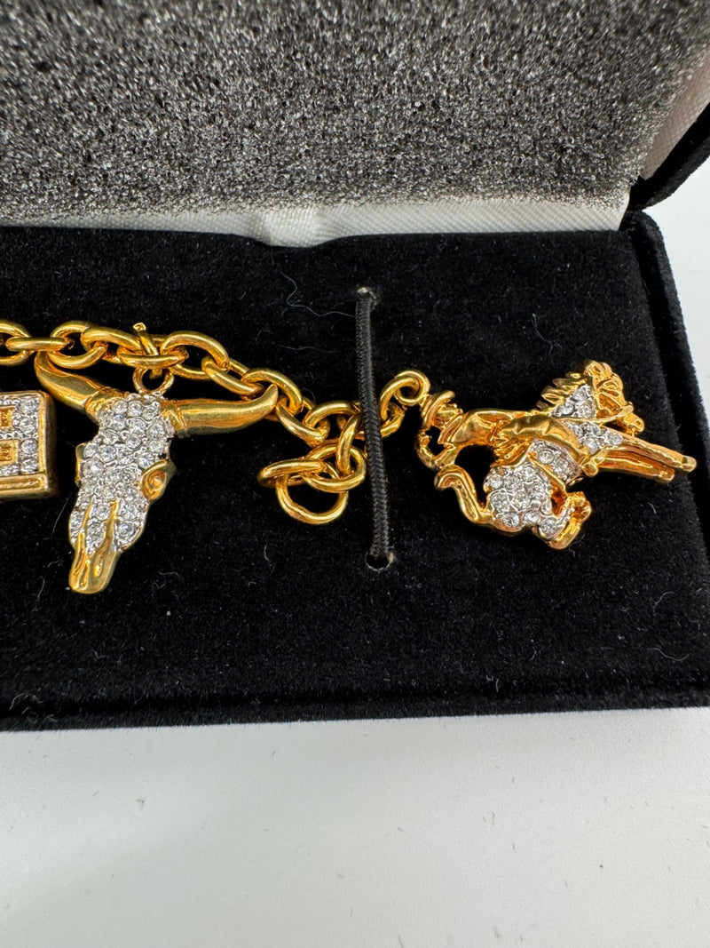 The Danbury Mint Gold Texas Bracelet