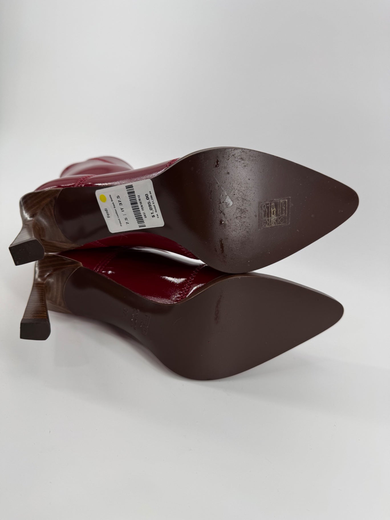 Fendi Red Patent Sock Boots
