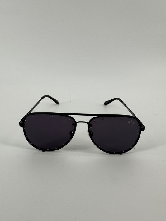 Quay Black Studded Sunglasses