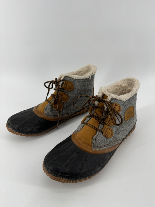 Sorel Waterproof Fur Lined Ankle Boots