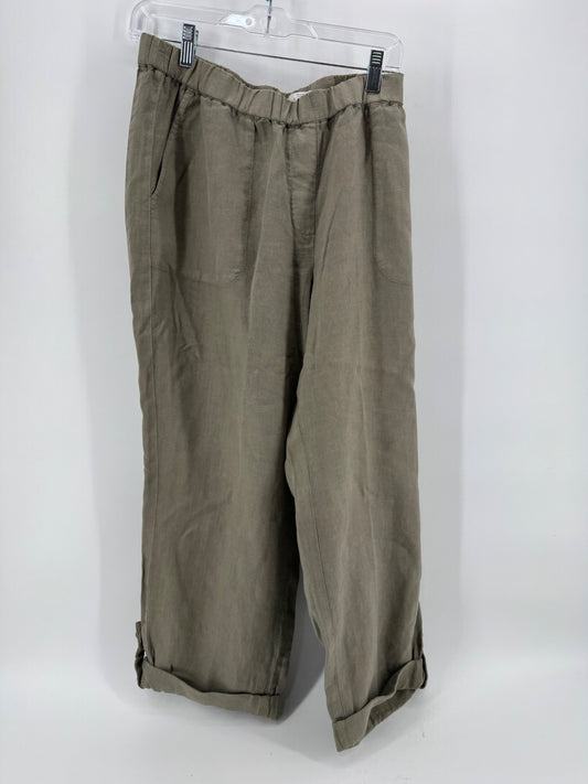 pure jill Olive Linen Pants