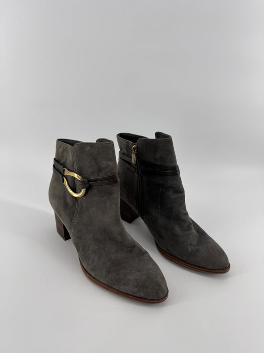 Isola Gray Suede Anke Boots