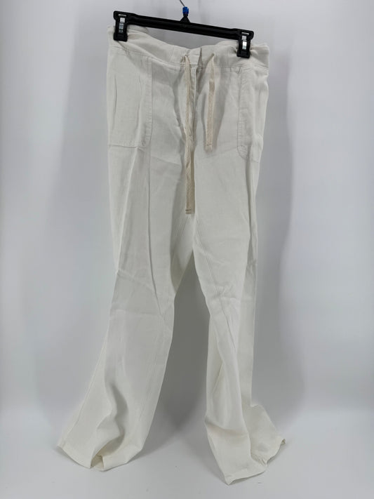 Lou & Grey White Linen Pants