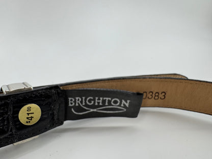 Brighton Black Belt with Silver Decor