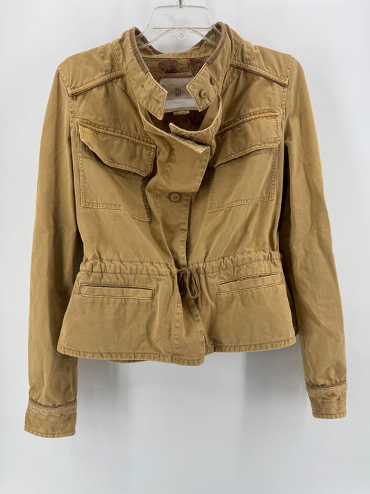 HEI HEI Tan Utility Button Up Jacket S