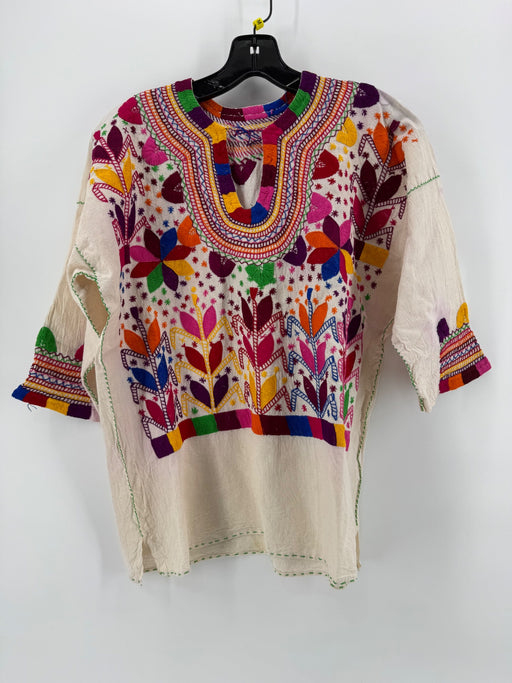 Unbranded Cream Embroidered Top