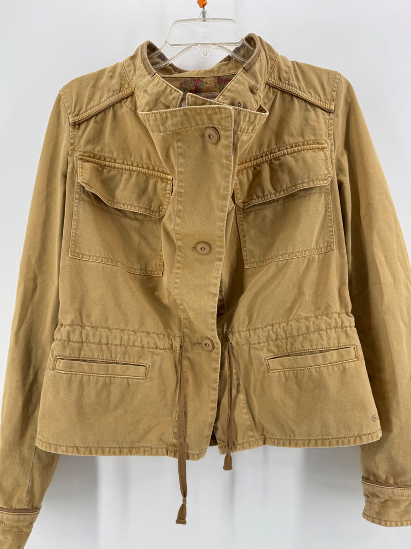 HEI HEI Tan Utility Button Up Jacket S
