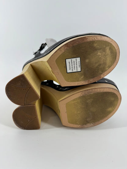 Prada Patchwork Platform Heels