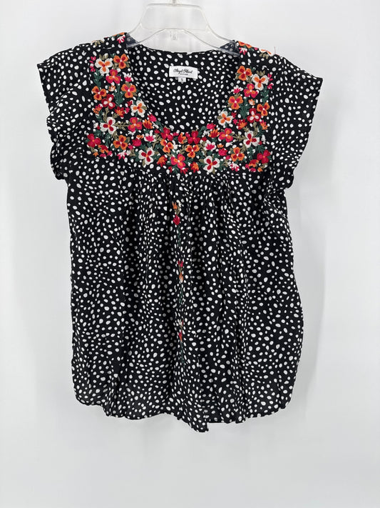 Angel Heart Boutique Black Spotted Top