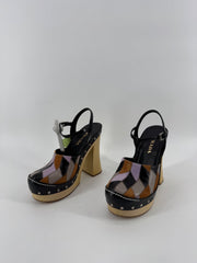 Prada Patchwork Platform Heels