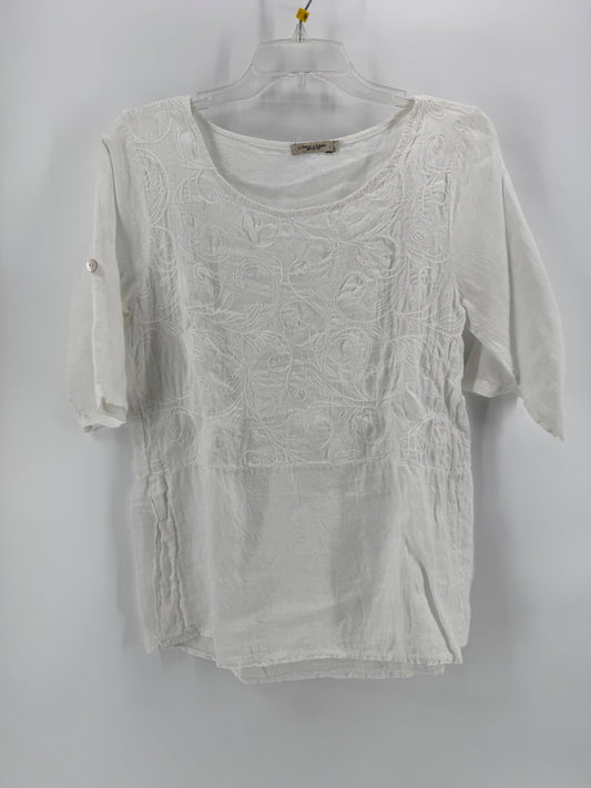 Lungo L'Arno White Embroidered Top